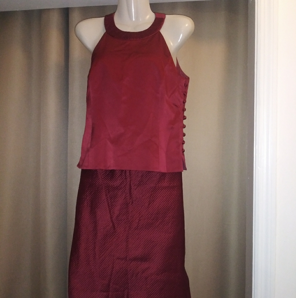 Two Piece Burgundy outfit